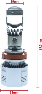 EPLL16 LED žiarovky s šošovkou H11 12V 6000K