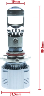 EPLL17 LED žiarovky s šošovkou HB3/HB4 12V 6000K