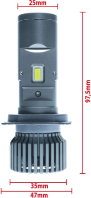 EPLL18 LED žiarovky s šošovkou H4 12V 6000K (Bi-LED)
