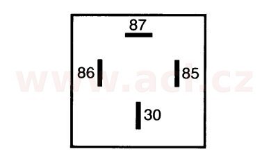 SPINACI RELE 12V 40 A S ODPOREM A DRZAKEM HELLA