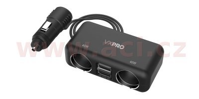 Rozdvojka do zásuvky zapalovače s 2x USB