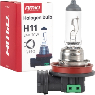 Halogénová žiarovka H11 24V 70W PGJ19-2 AMiO-05022