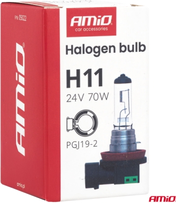 Halogénová žiarovka H11 24V 70W PGJ19-2 AMiO-05022