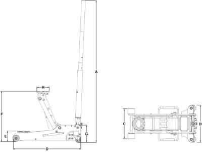 Bahco - Hydraulický zdvihák hliníkový 2.5T