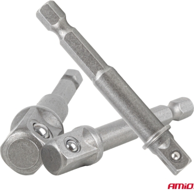 Sada nástrčných kľúčov a bitov, 3-dielna, 1/4“, 3/8“, 1/2“ AMIO-04933