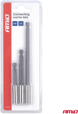 Súprava spojovacích tyčí pre bity 3ks 1/4" AMiO-04934