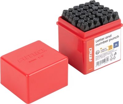 Sada razníc písmen a čísel 6 mm 1/4" 36 ks. AMiO-04935