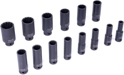 ASTA A-I14GL – Súprava rázových hlavíc Gear Lock 1/2", 14 dielov