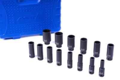 ASTA A-I14GL – Súprava rázových hlavíc Gear Lock 1/2", 14 dielov