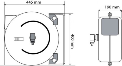ASTA A-PREEL54 – Samonavíjací bubon s hadicou 1/2", 15 m
