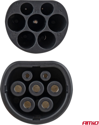 Kábel s konektorom na nabíjanie elektrických vozidiel Type2-Type2 3P 11 kW 5 m AMiO-04971