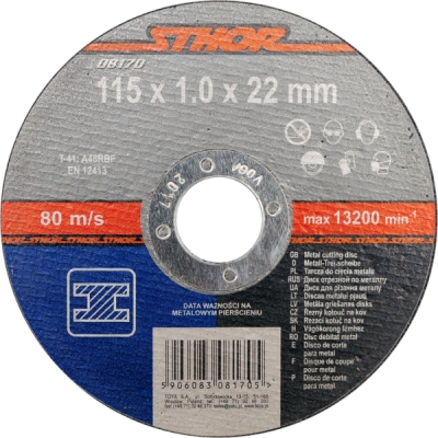 Rezný kotúč na kov 115 × 1 × 22 mm STHOR 08170