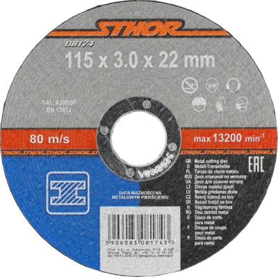 Rezný kotúč na kov 115 × 3,0 × 22 mm STHOR 08174