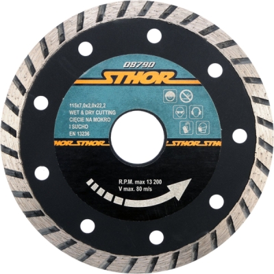 Diamantový rezný kotúč "TURBO" - 115 mm STHOR 08790