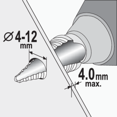 Stupňovitý vrták 4-12 mm STHOR 22610