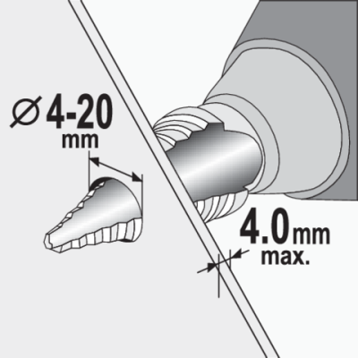 Stupňovitý vrták 4-20 mm STHOR 22611