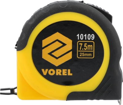 Vorel zvinovací meter žlto-čierny 7,5 m×25 mm