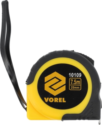 Vorel zvinovací meter žlto-čierny 7,5 m×25 mm