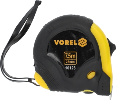 Vorel zvinovací meter žlto-čierny 7,5 m×25 mm