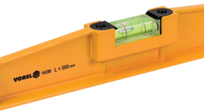 Vorel hliníková trapézová vodováha 500 mm, 2 libely