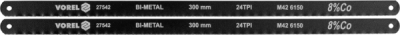 Vorel bimetalové pílové listy M42/CrV 300 mm, 2 ks