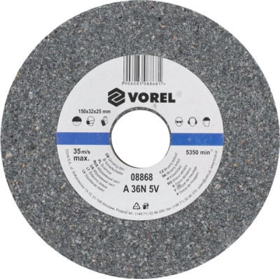 Vorel kotúč do stolovej brúsky 150×32×25 mm, hrubý