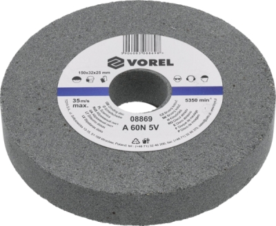 Vorel kotúč do stolovej brúsky 150×32×25 mm, jemný