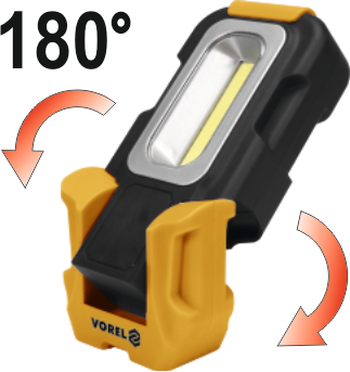 Vorel otočná ručná lampa COB LED