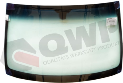 QWP - Zelené čelné sklo s modrou slnečnou clonou