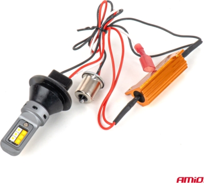 LED denné svetlá 2v1 s integrovaným smerovým svetlom 1156 3535 12SMD 12/24V AMIO-05005