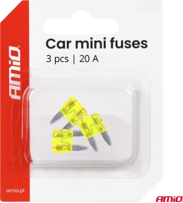Autopoistky MINI BLISTER 3 ks 20A AMIO-05100