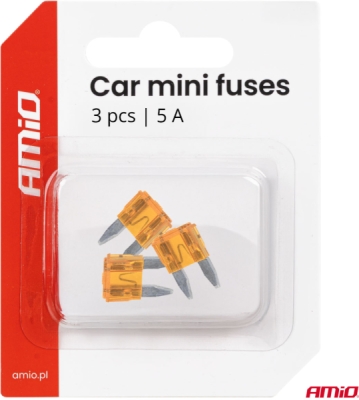 Autopoistky MINI BLISTER 3 ks 5A AMIO-05096