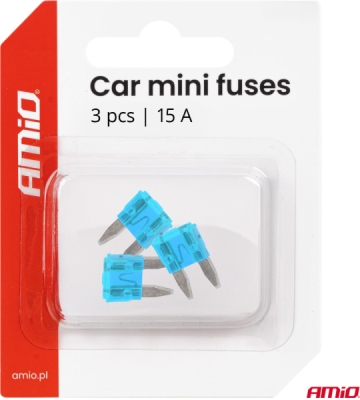 Autopoistky MINI BLISTER 3 ks 15A AMIO-05099