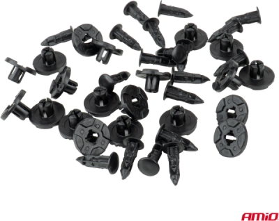 Súprava rozpínacích príchytiek 20 mm 19 mm 8 mm ⌀ 9 mm, 20 ks AMIO-05035