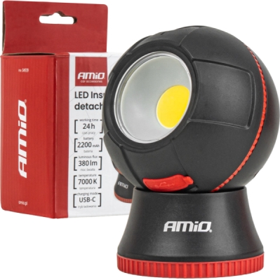 LED inšpekčná baterka 4W COB 2200mAh AMiO-04939