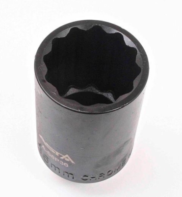 ASTA A-S8P36 – Rázová dvanásťhranná hlavica na matice hnacích hriadeľov, 1/2″, 36 mm