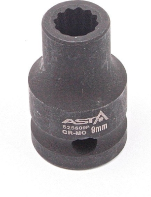 ASTA 525609P – Rázová dvanásťhranná hlavica 1/2″, 9 mm, dĺžka 38 mm