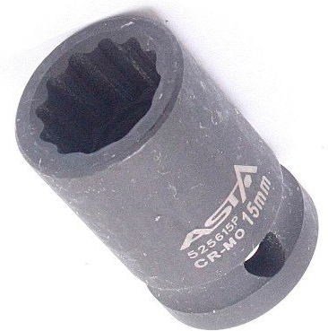 ASTA 525615P – Rázová dvanásťhranná hlavica 1/2″, 15 mm, dĺžka 38 mm