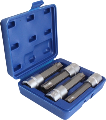 ASTA A-TBX4 – Súprava zástrčných hlavíc TORX s otvorom, 1/2″, TX70–TX100, 4 ks