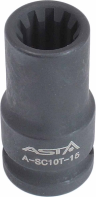 ASTA A-SC10T-15 – Desaťhranná hlavica na brzdy Audi a Porsche, 1/2″, 15 mm