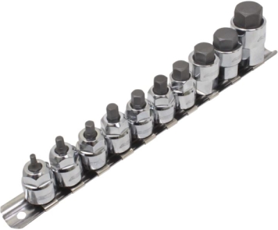 ASTA A-M10HEXL – Súprava nízkoprofilových hlavíc Imbus 3/8″ a 1/2″, 3–17 mm, 10 ks