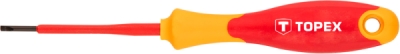 TOPEX 39D470 – Plochý izolovaný skrutkovač 2,5 × 75 mm, 1000 V