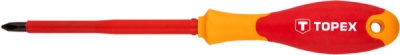 TOPEX 39D477 – Krížový izolovaný skrutkovač PH2 × 100 mm, 1000 V