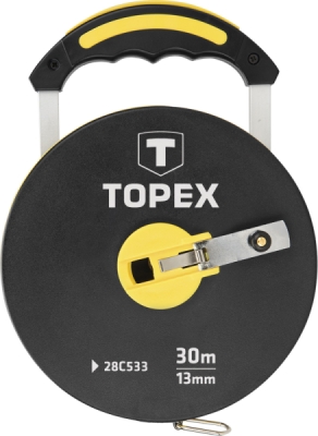 TOPEX 28C533 – Meracie pásmo zo skleného vlákna 30 m × 13 mm