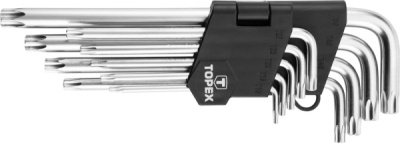 TOPEX 35D961 Dlhé Torx kľúče T10–T50, súprava 9 ks