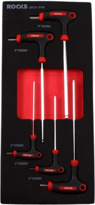 ROOKS OK-01.3104 Sada kľúčov TORX s rukoväťou T, 5 ks