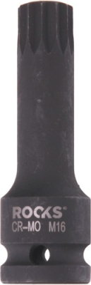ROOKS OK-01.5013 Rázová bitová hlavica 1/2″, SPLINE M16, 75 mm