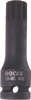 ROOKS OK-01.5015 Rázová bitová hlavica 1/2″, SPLINE M18, 75 mm