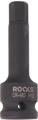 ROOKS OK-01.5036 Rázová bitová hlavica 1/2″, HEX 12 mm, 75 mm