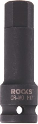 ROOKS OK-01.5038 Rázová bitová hlavica 1/2″, HEX 17 mm, 75 mm